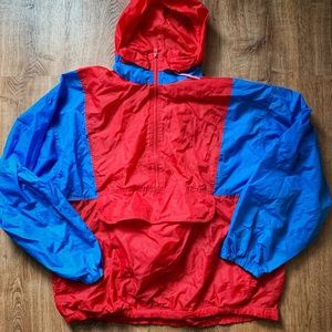 Vintage 90’s Anorak Pullover Color Block Windbreaker Size XL